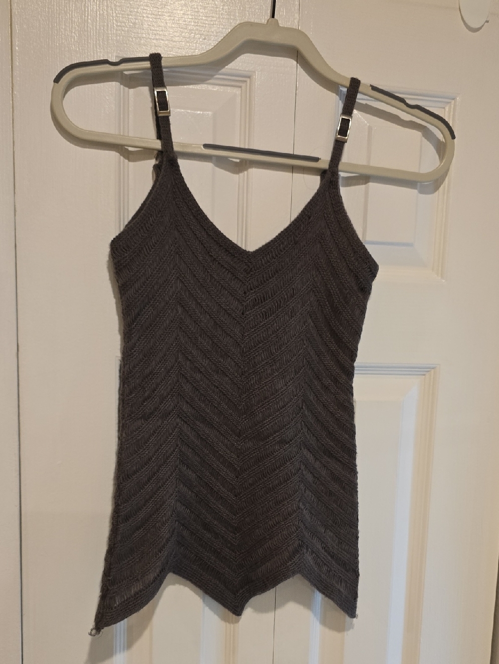 Slim Knit V-Neck Dark Olive Camisole